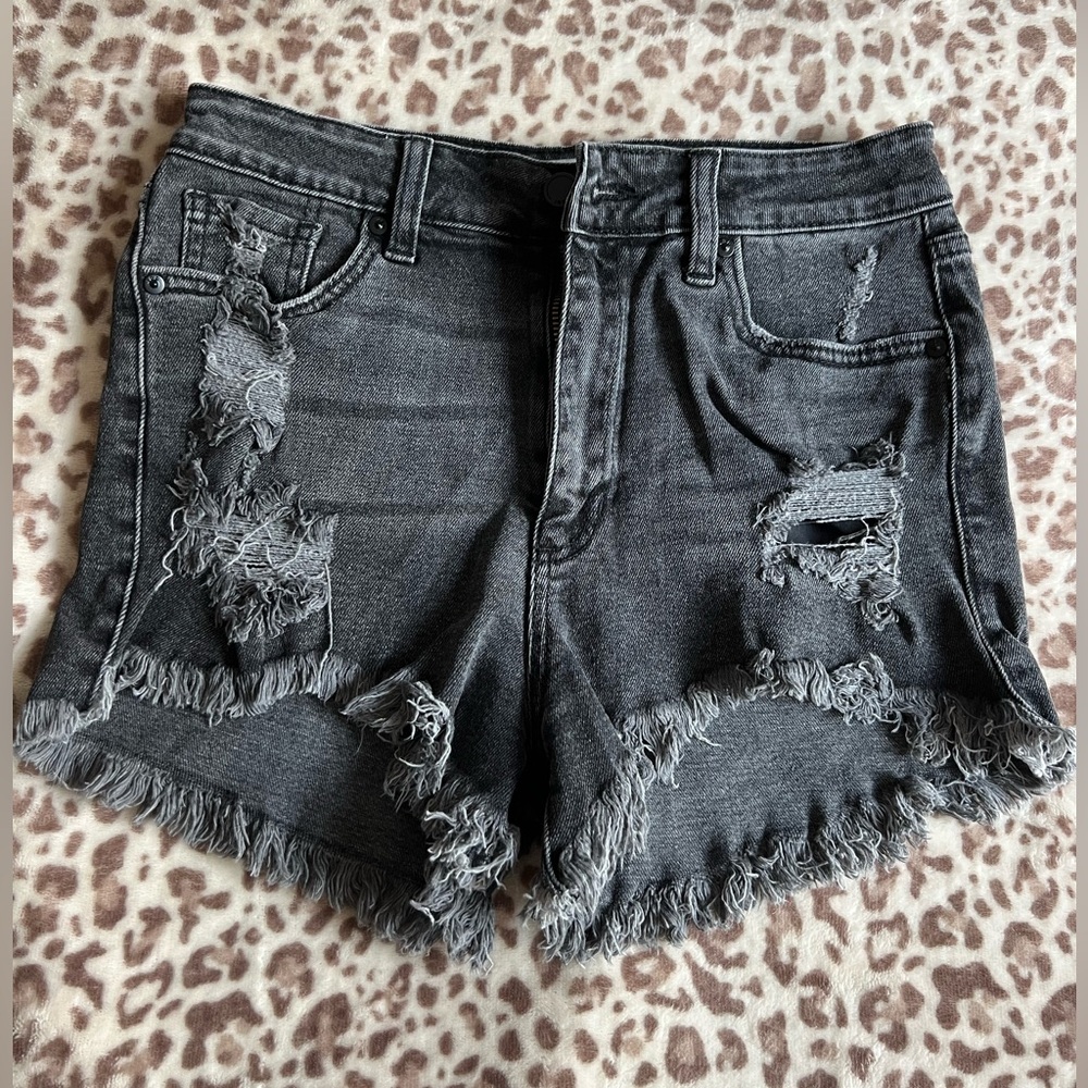 JBD black denim shorts